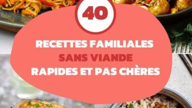 40 recettes familiales sans viande, rapides et pas chères pour le soir !