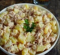 Salade de pommes de terre au thon