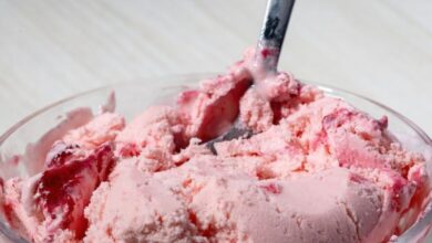 Sorbet à la fraise sans sorbetière