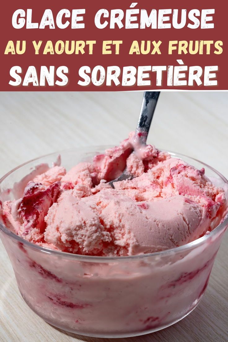 Sorbet à la fraise sans sorbetière