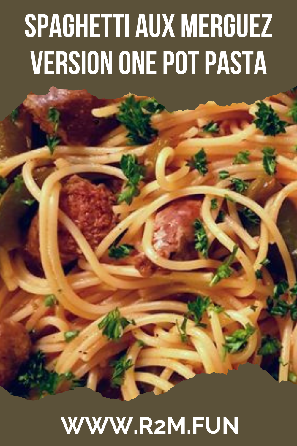 Spaghetti aux merguez version one pot pasta