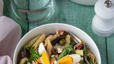 Salade de pâtes au thon et feta