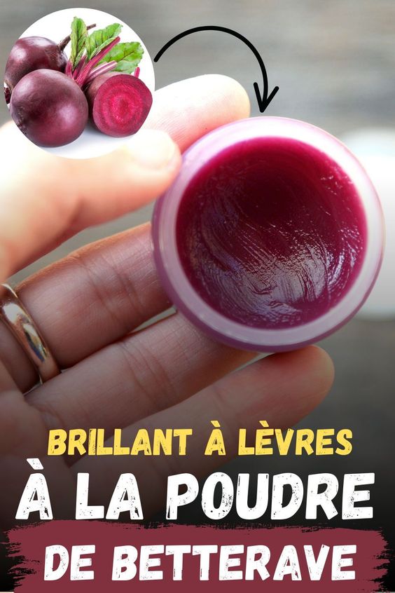 Brillant à lèvres à la poudre de betterave