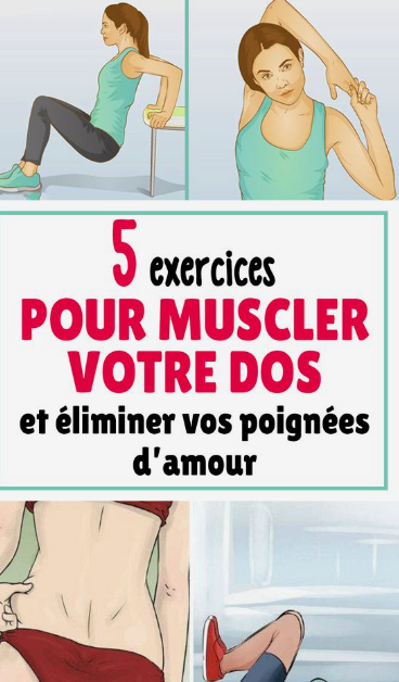 5 exercices pour muscler votre dos et éliminer vos poignées d’amour