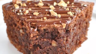 Gâteau fondant au chocolat et amandes hachées