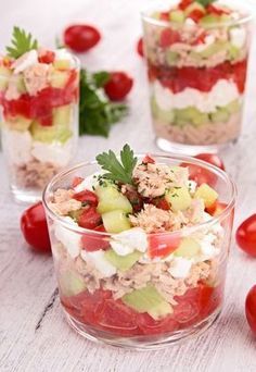 concombre-feta-tomate et thon