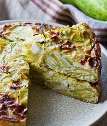 Gâteau fondant aux courgettes & chèvre