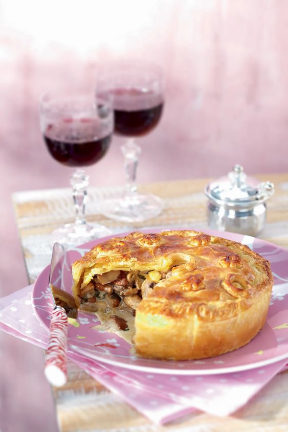 Tourte forestière aux champignons