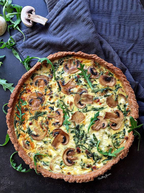 Quiche Champignons roquette | Healthy Flavor I Recette cuisine