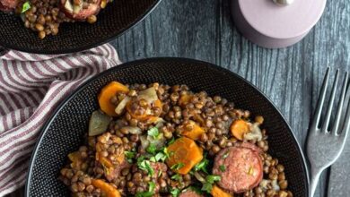 Lentilles saucisses au cookeo