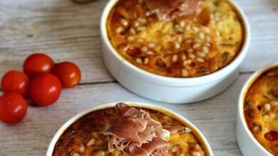 Clafoutis tomates cerises & chèvre frais