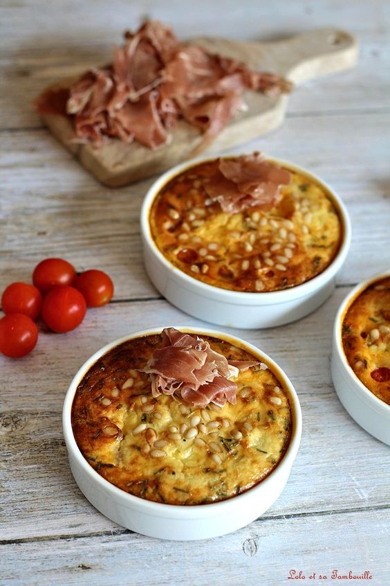 Clafoutis tomates cerises & chèvre frais