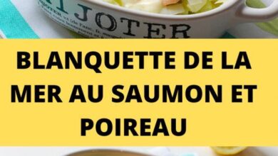 Blanquette de la mer au saumon et poireau