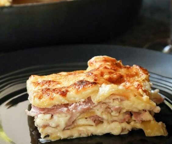 Idee repas soir : lasagne jambon à l'ancienne