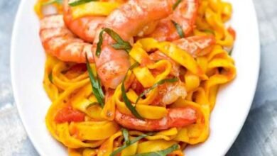 Tagliatelle aux gambas