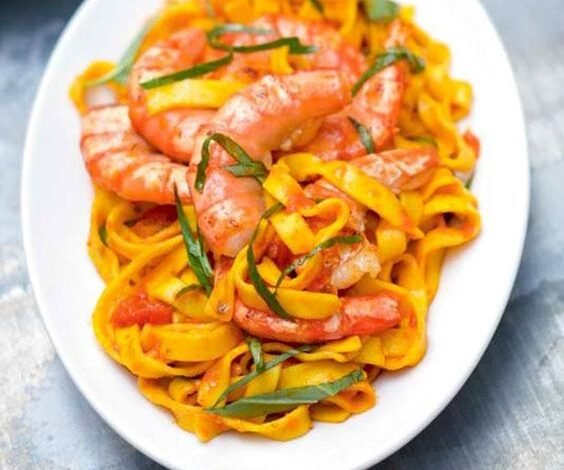 Tagliatelle aux gambas