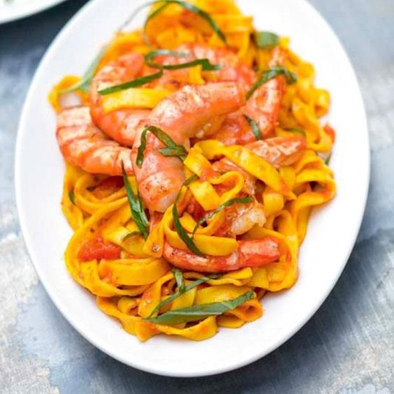 Tagliatelle aux gambas