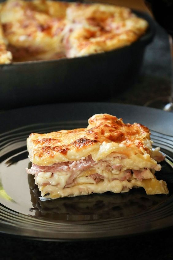 Idee repas soir : lasagne jambon à l'ancienne