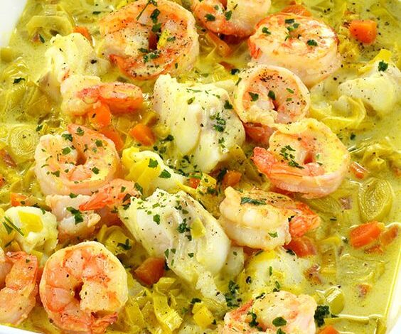 Ragout de Cabillaud et Crevettes