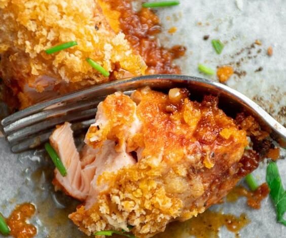 Saumon en croûte d’épices et de Parmesan