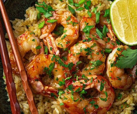 Riz sauté aux crevettes