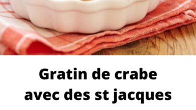 Gratin de crabe avec des st jacques