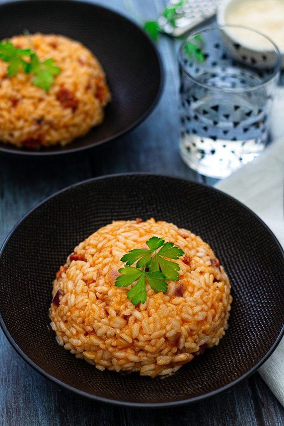 Risotto au chorizo et parmesan