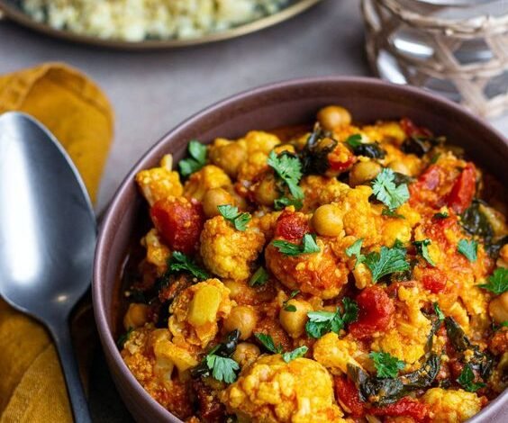 Curry de chou-fleur au lait de coco au cookeo (ou sans)