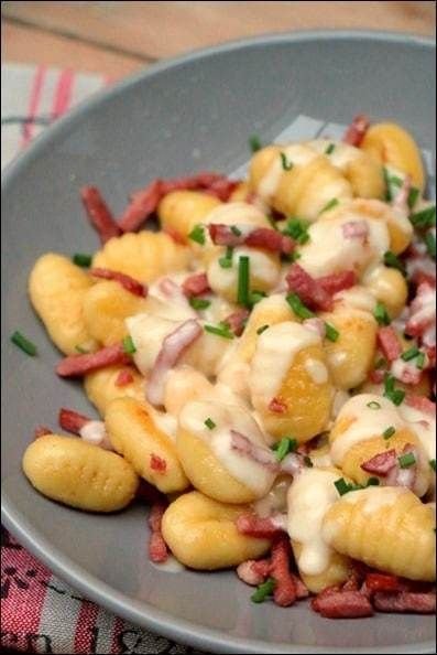 Gratin de gnocchi au chèvre