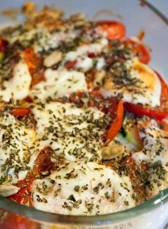Poulet léger aux tomates, courgette et Mozzarella