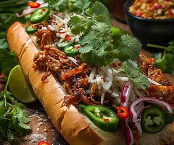 Banh Mi au poulet épicé