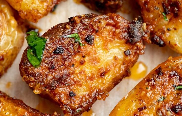 Pommes de terre à l'ail et au Parmesan