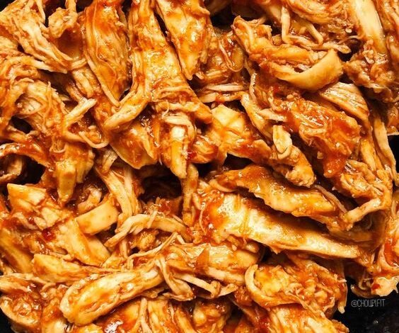 Effiloché de poulet sauce BBQ