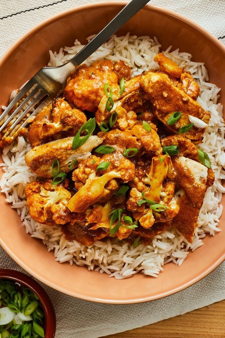 Chou-fleur et poulet à l’indienne