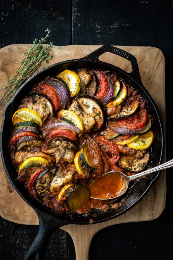 Ratatouille au poulet «one-pot»