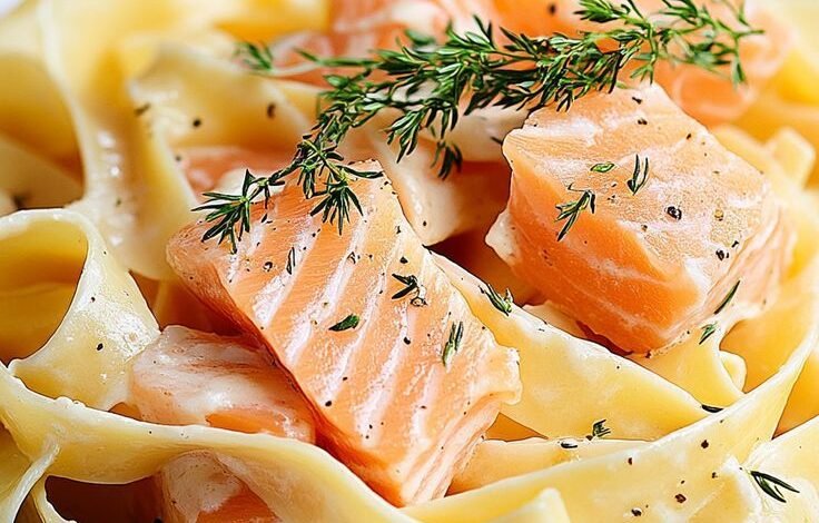 Tagliatelles au Saumon Fumé