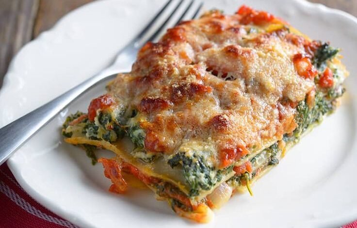 Recette de lasagne à la courge et aux épinards