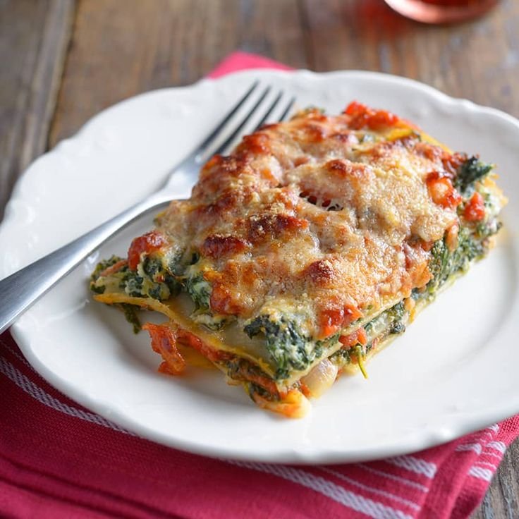 Recette de lasagne à la courge et aux épinards