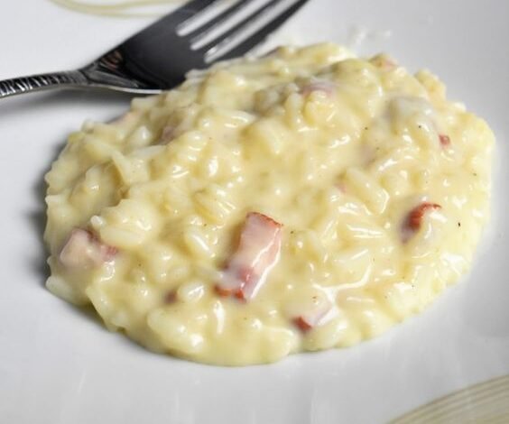 Risotto au Beaufort et lardons