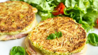 Galettes courgette et pommes de terre façon croque