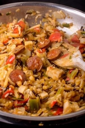 Jambalaya de poulet au chorizo