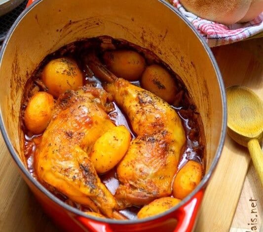 Cuisses de poulet et pomme de terre au four