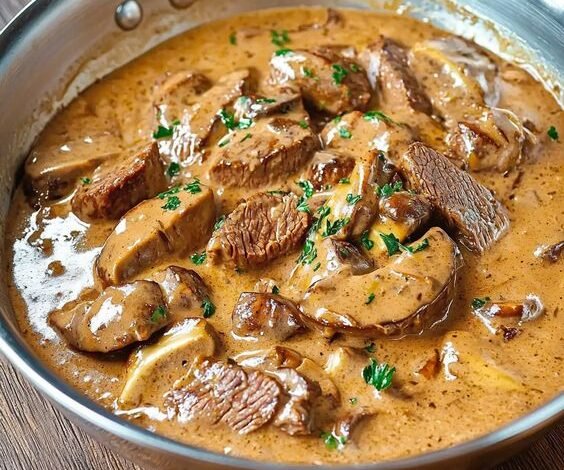 Bœuf Stroganoff à la Façon d'Alain Ducasse