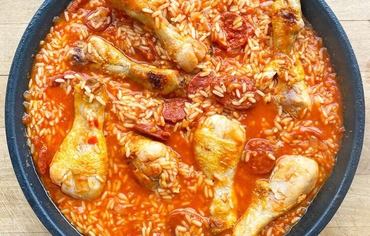 Riz à l’espagnole au poulet et au chorizo