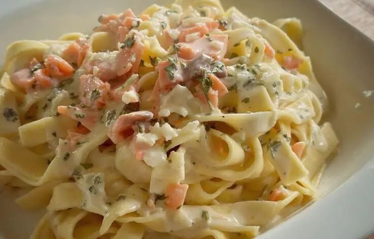 Tagliatelles au saumon fumé