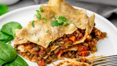 Recette de lasagnes aux lentilles vertes