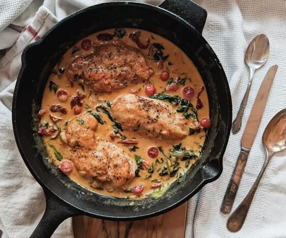 Poitrines de poulet à la Toscane