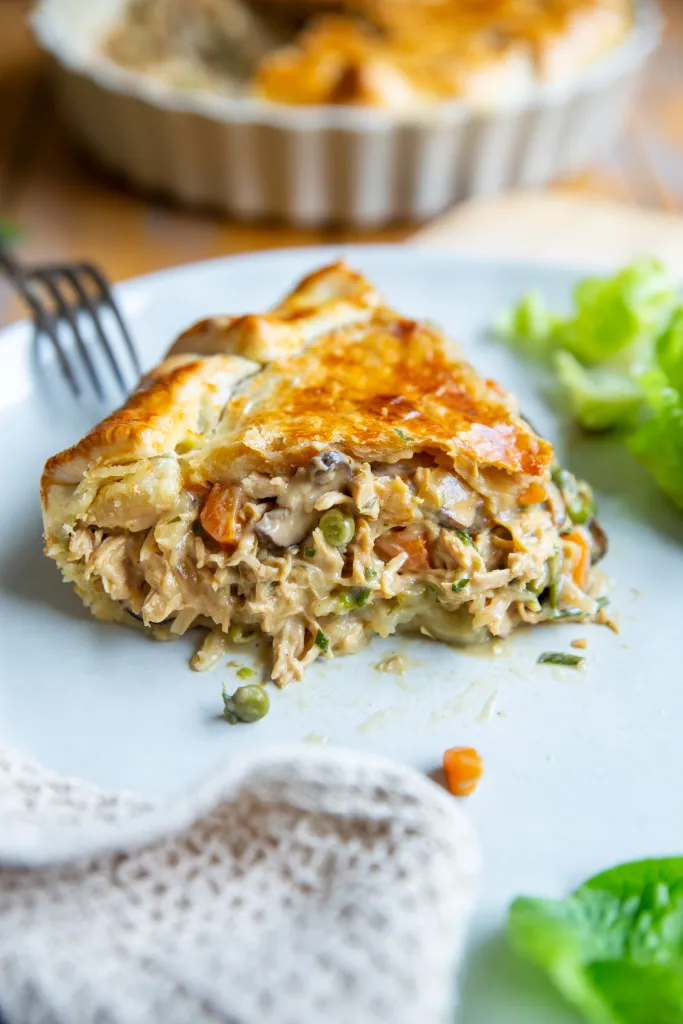 Tourte au poulet aux champignons