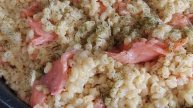 Risotto de coquillettes au jambon de Cyril Lignac