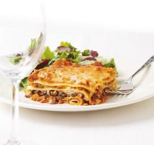 Lasagne bolognaise aux champignons